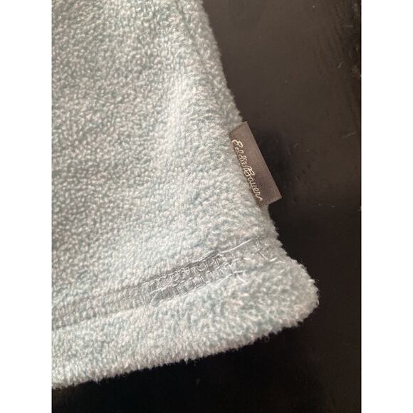 EDDIE BAUER Light Blue 1/4 Zip Fleece Pullover Sweater Ladies sz M - Picture 7 of 9